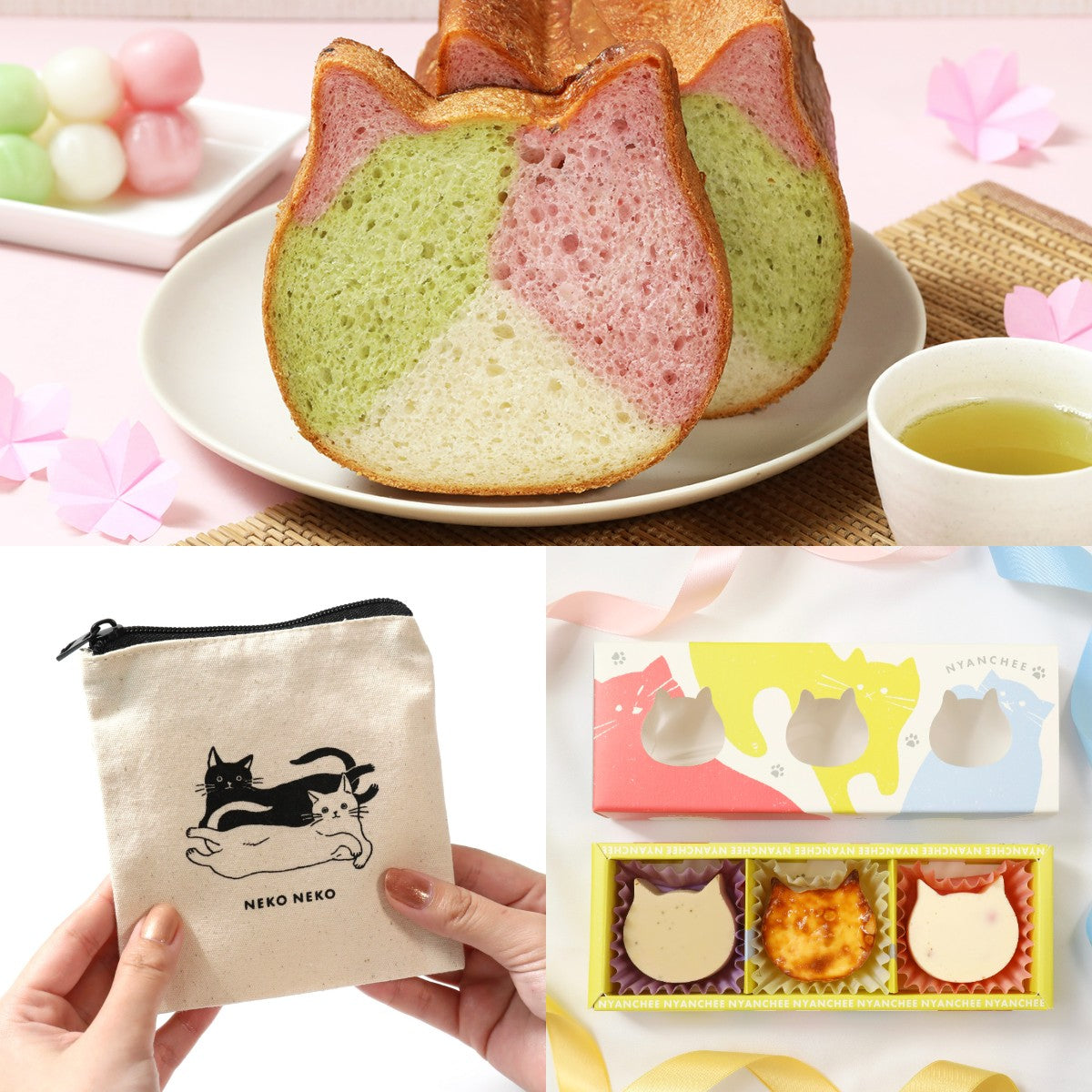 【3月22日限定】🌸春のねこねこ＆ねこねこフラットポーチ🌸【送料込み】