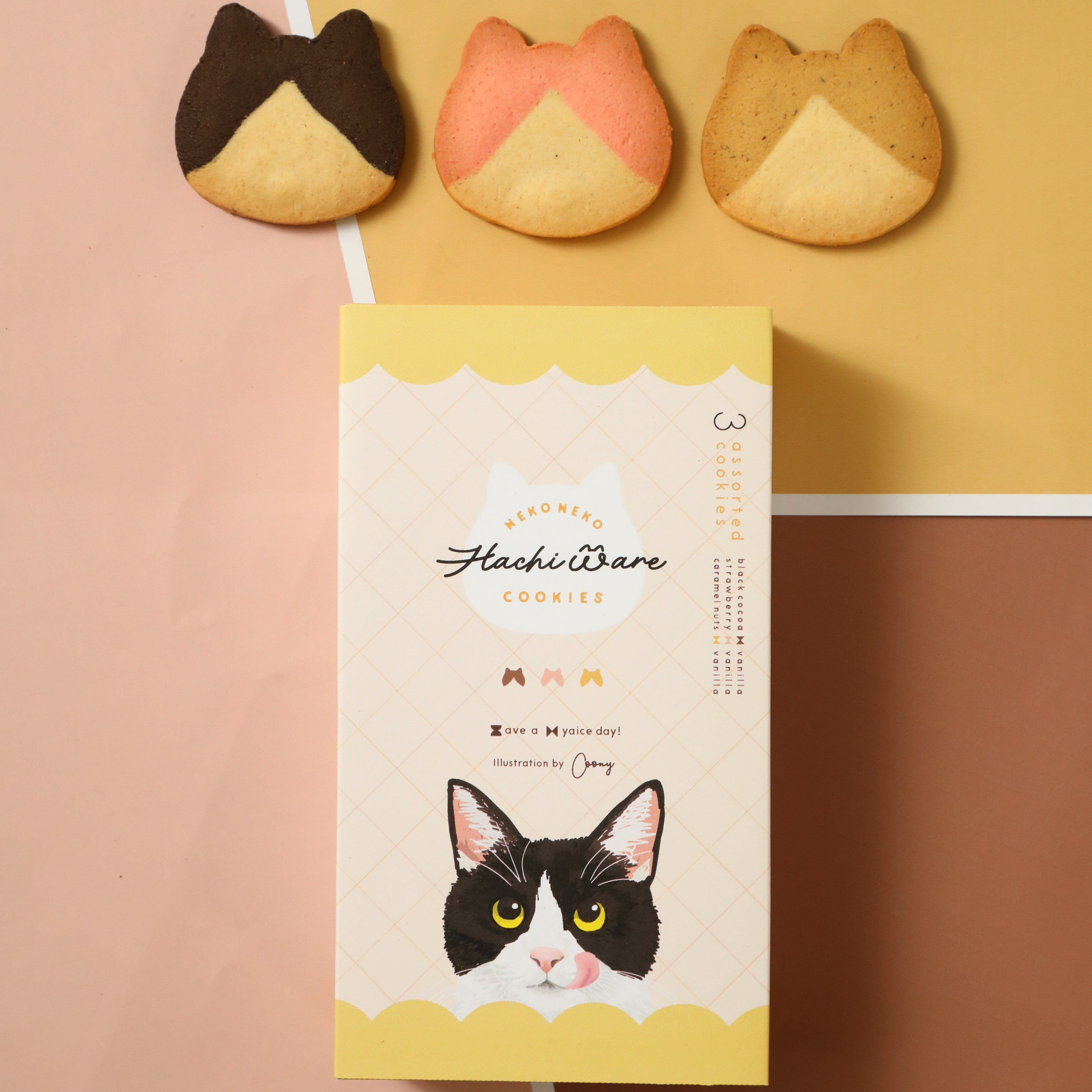 ねこねこ はちわれクッキー 12枚アソート