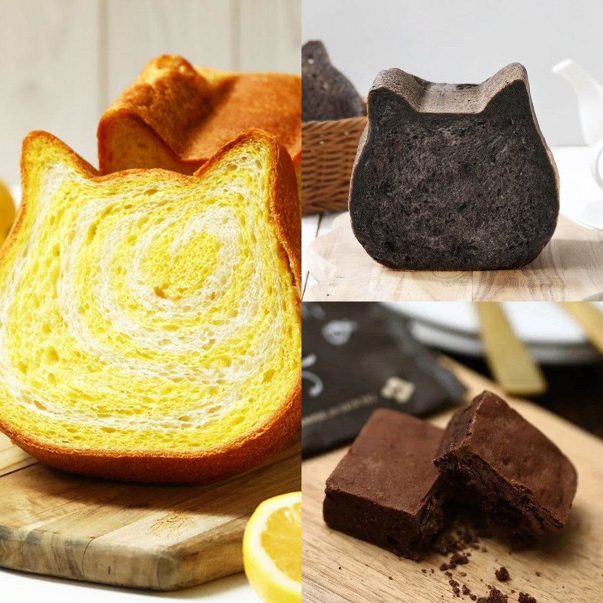 6月22日限定】ねこねこ食パン（はちみつレモン+クロネコ）セット