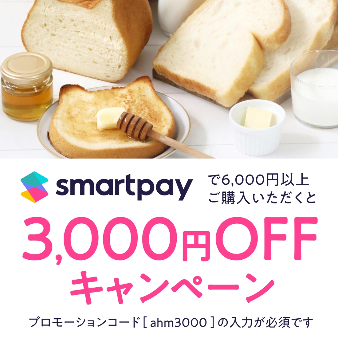 【開催中！】分割決済サービス「Smartpay」でのお支払いで3,000円OFF！
