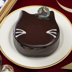 【早期予約10%OFF】黒ねこクリスマスケーキ～チョコ～（パステル店舗受取）